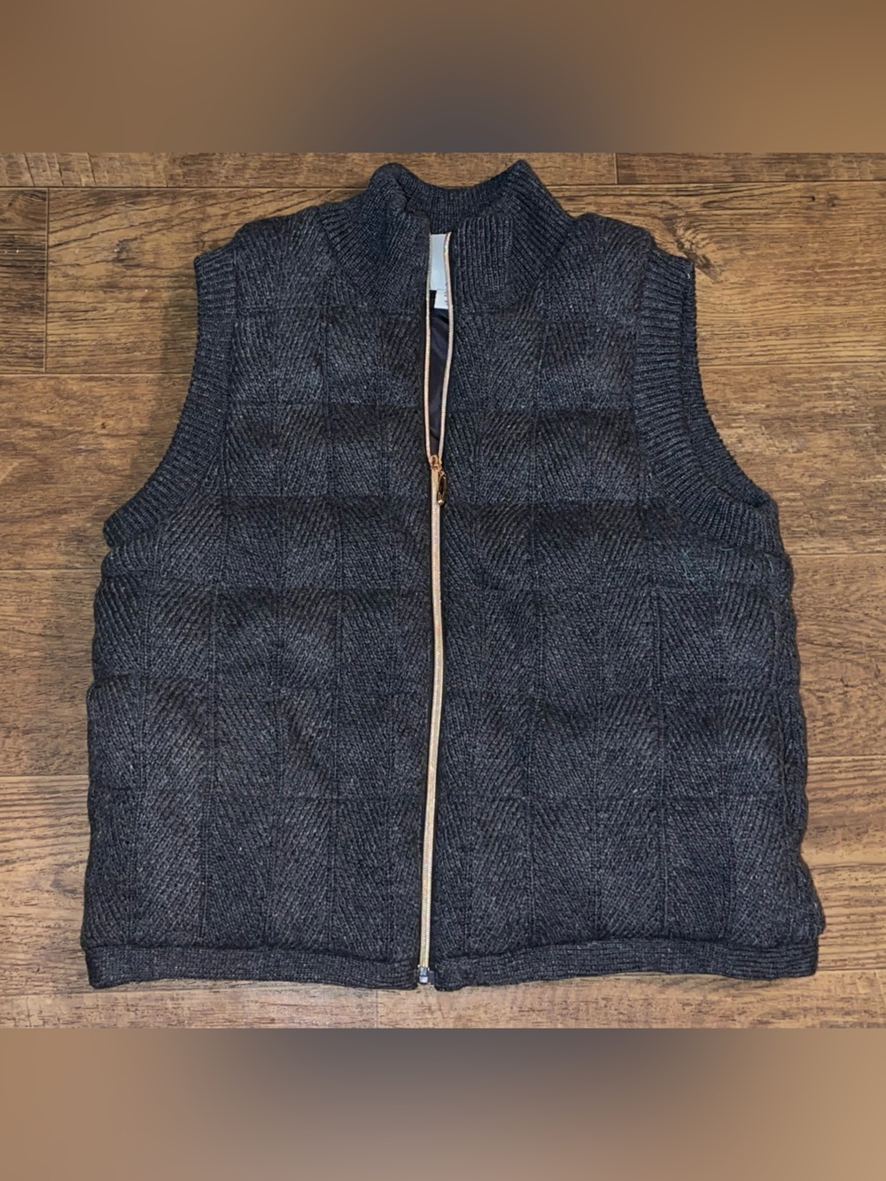 Joie Quilted Knit Sleeveless Vest - Charcoal